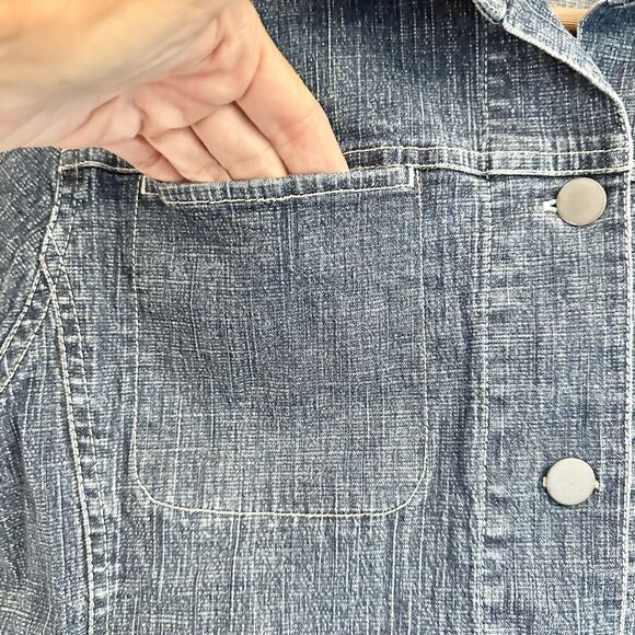 Vintage‎ Chicos Design Denim Jacket  - Size 2 (Large) - Picture 8 of 16